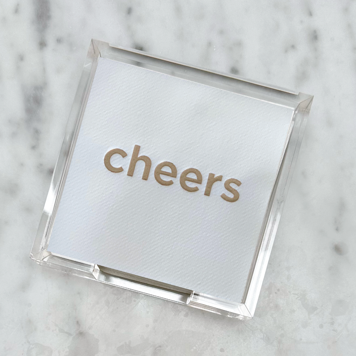 cheers cocktail napkin