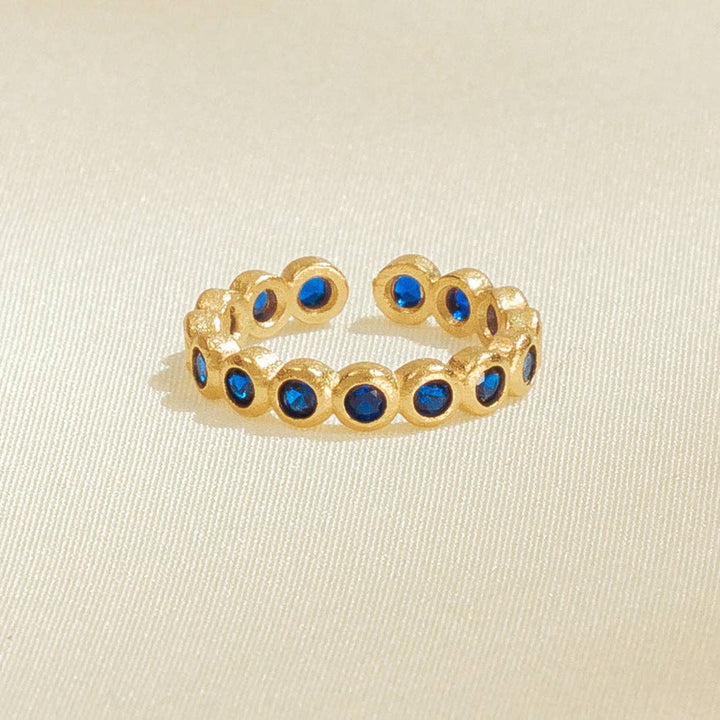 Amélia Night Blue Ring | Jewelry Gold Gift Waterproof