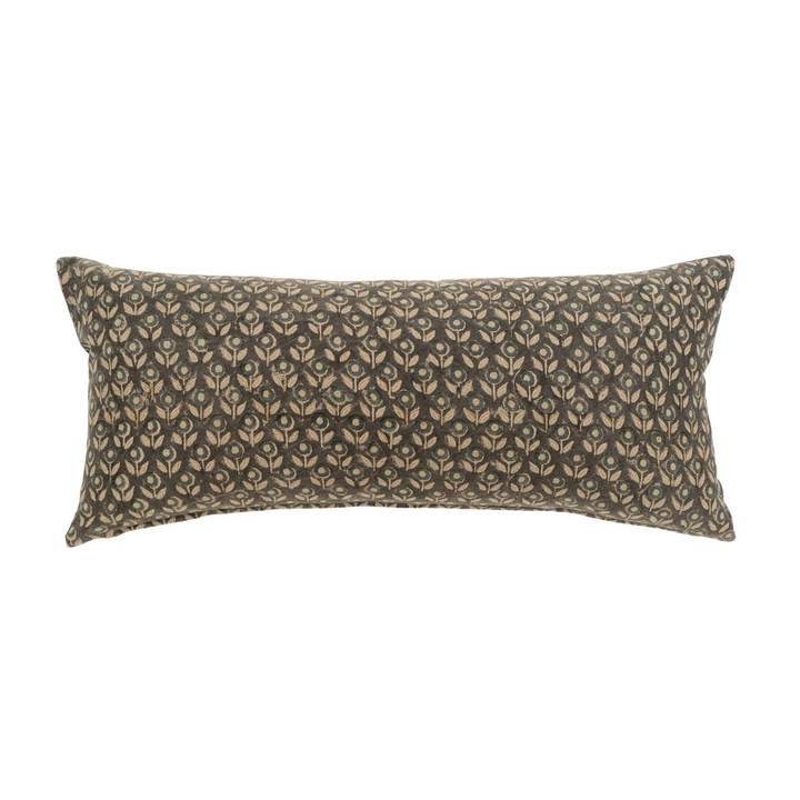 Kochi Block Print Pillow, 14x31