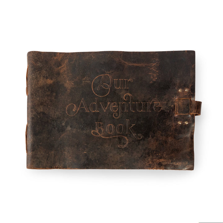 Brown Embossed Adventure Guest Book