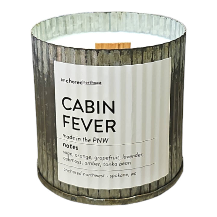 Cabin Fever Wood Wick Rustic Farmhouse Soy Candle