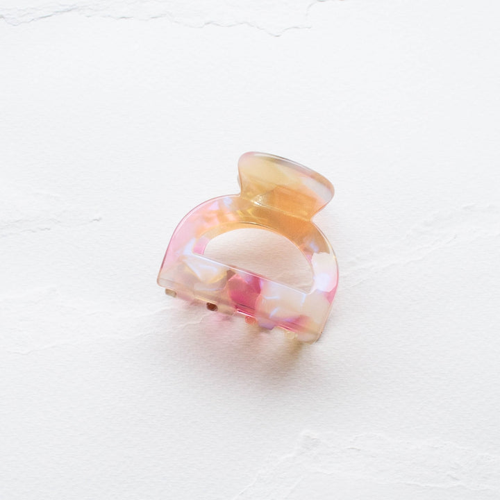 Eco Pouch Hair Claw Clip Pink Gold Mix