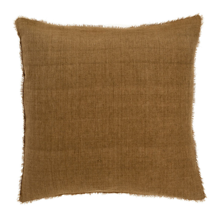 Lina Linen Pillow, Tawny, 20x20