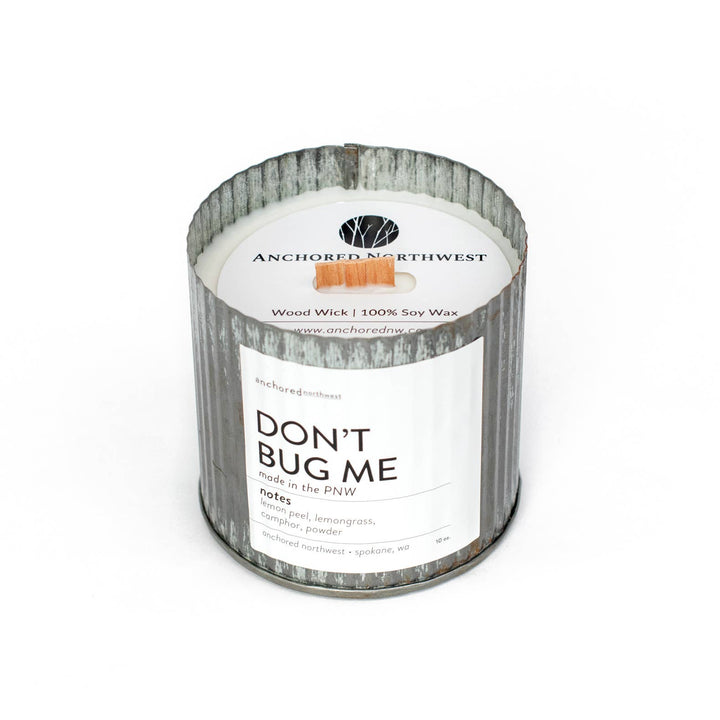 Don't Bug Me (Citronella) Wood Wick Rustic Farmhouse Candle