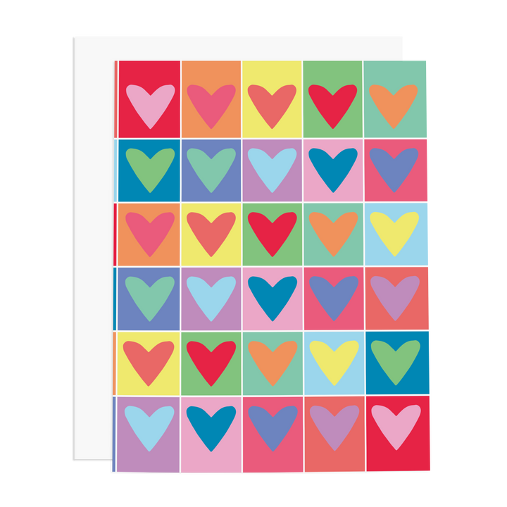 Rainbow Hearts Greeting Card