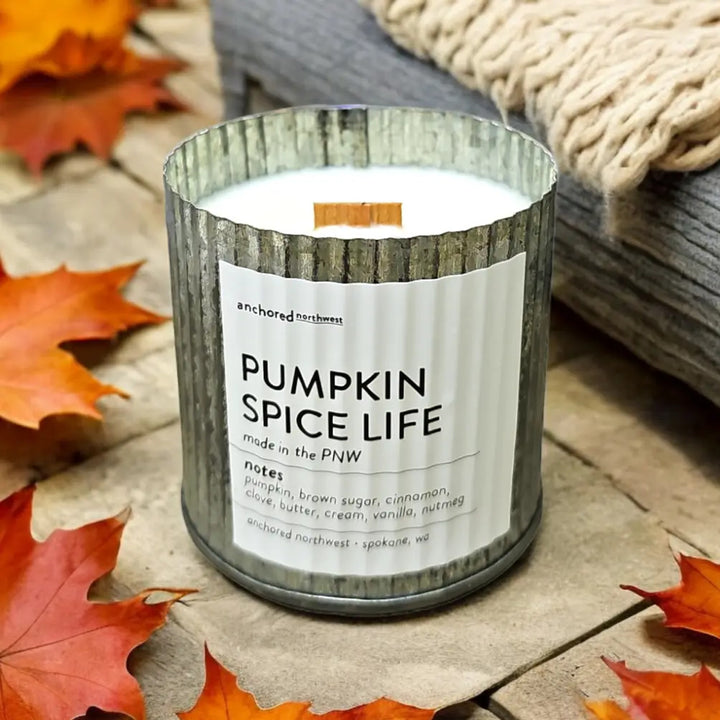 Pumpkin Spice Life Rustic Vintage Candle