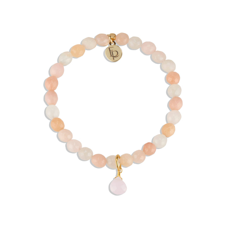 Royal Gemstone Bracelet Peach Moonstone