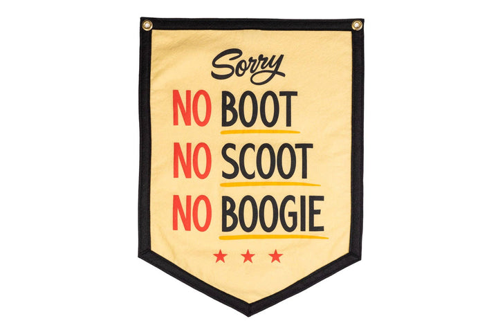 No Boot No Scoot No Boogie Camp Flag • Holy Smokes x Oxford