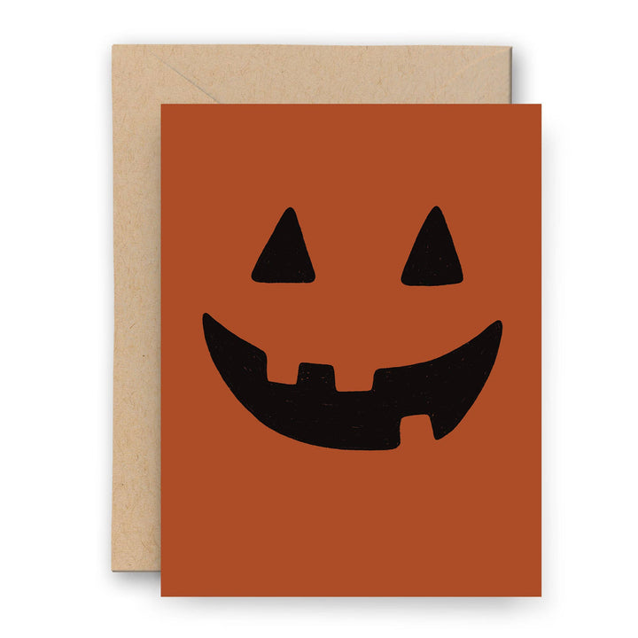 Jack O' Lantern Face Halloween Card