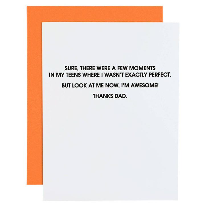 I'm Awesome, Dad - Father's Day Letterpress Greeting Card