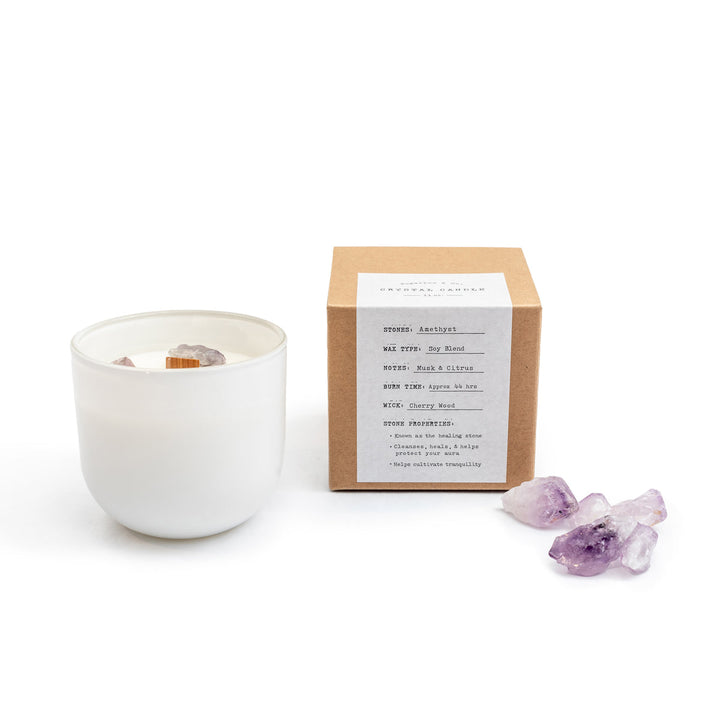 Amethyst Crystal Candle, 11 oz.