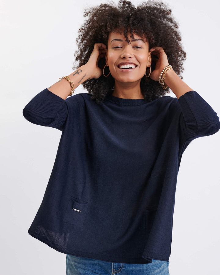 Catalina Petite Sweater, navy