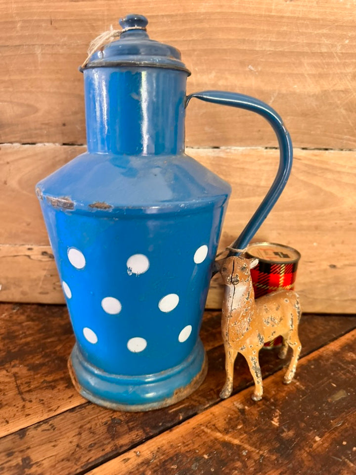 Vintage Blue Polka Dot canister