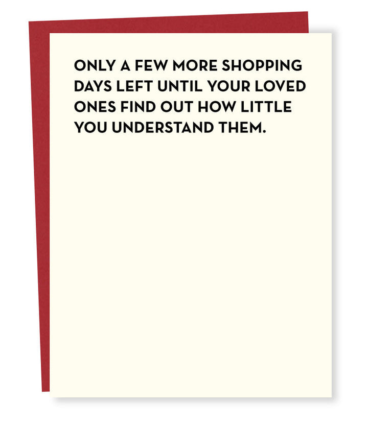 Shopping Days Card