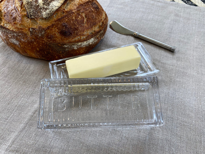 glass butter dish