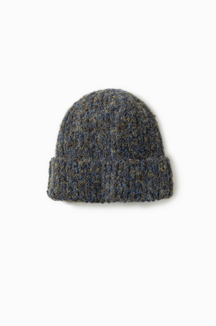 Fuzzy Rib Beanie, charcoal