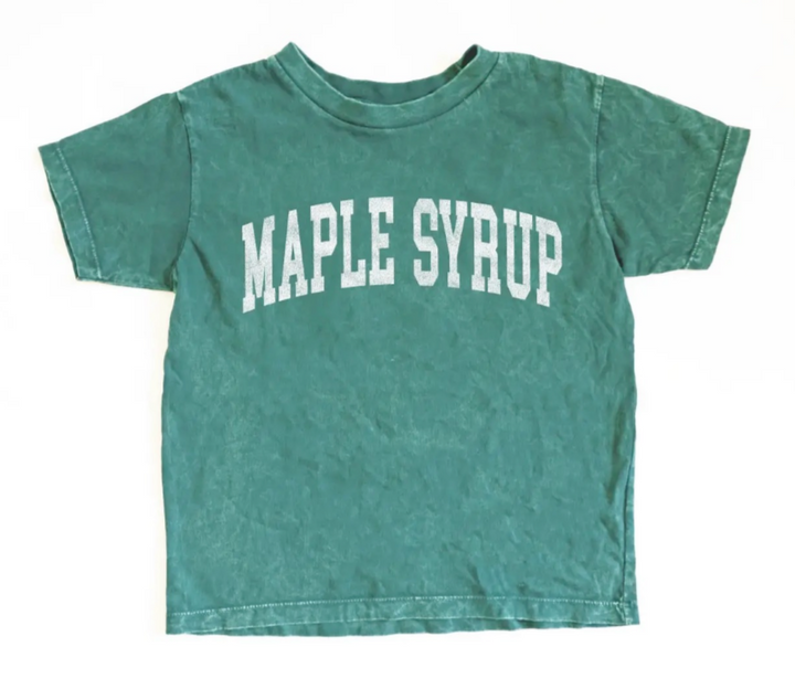 kids green maple syrup tee