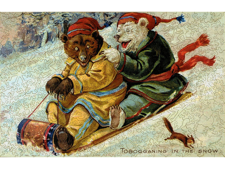 Tobogganing in the Snow Puzzle