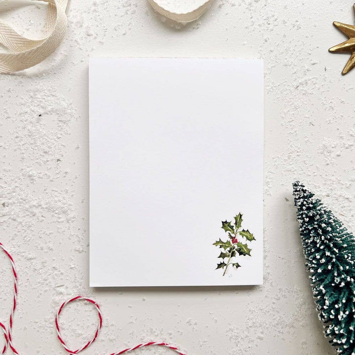 Christmas Notepad, holly