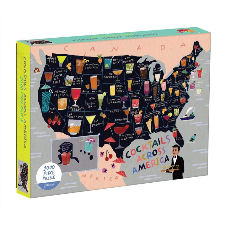 Cocktail Map USA Puzzle, 1000 piece