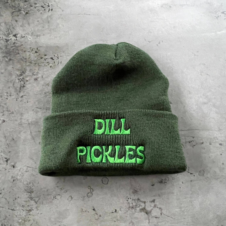 Dill Pickles knit beanie Winter hat Made in America usa