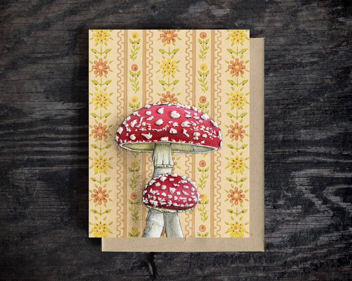 Toadstool Mushroom - Amanita Muscaria - Note Card