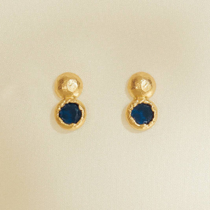 Petra Night Blue Earrings | Jewelry Gold Gift Waterproof