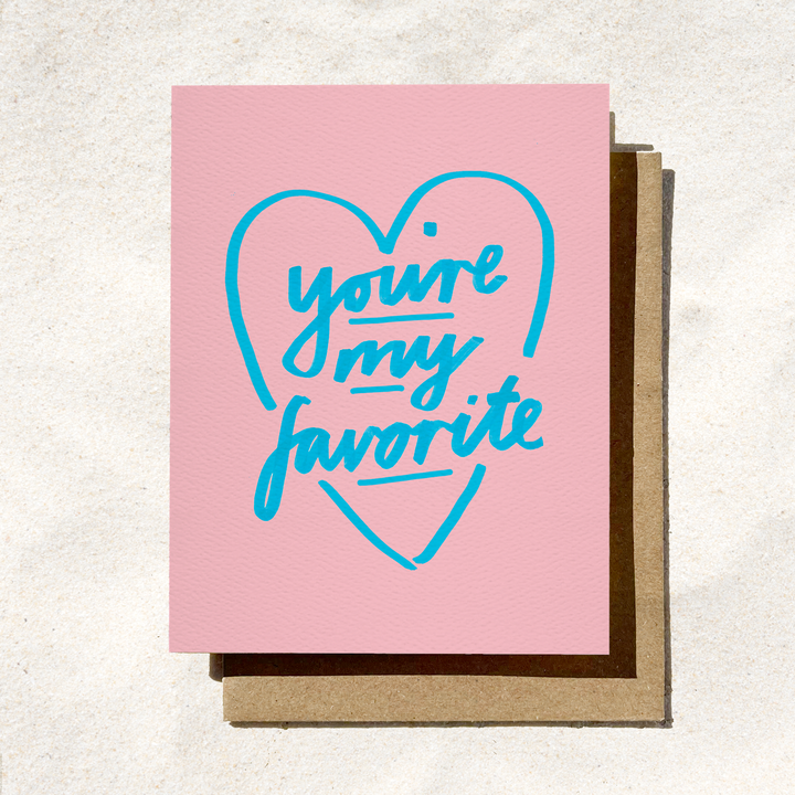 You're My Favorite Card | Fun Valentine's Love Card | Heart Card