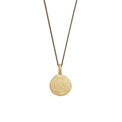 TINY CHARM NECKLACE DISC GOLD