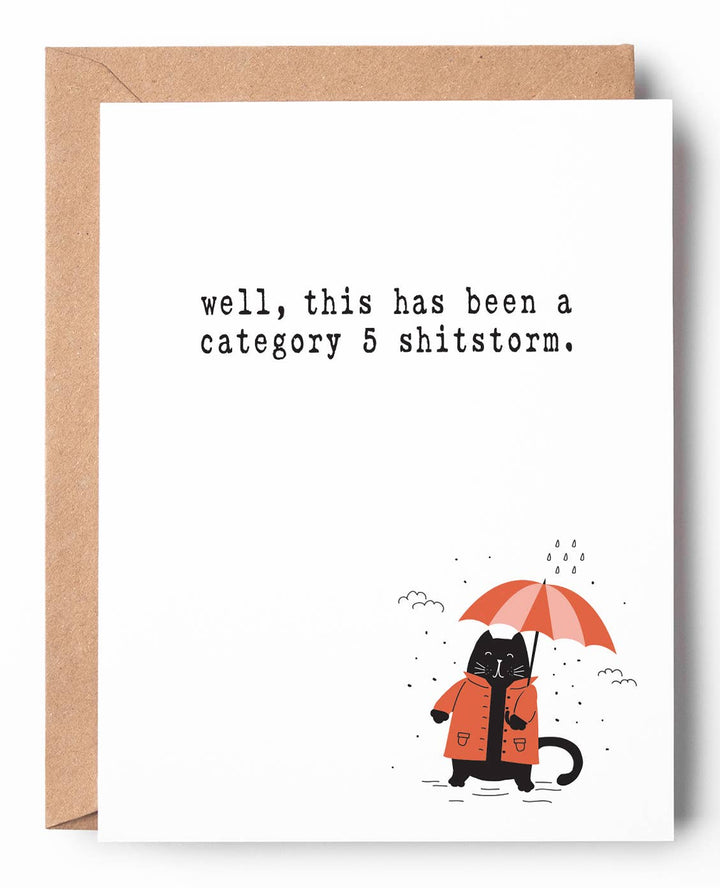 Category 5 Funny Letterpress Encouragement Card