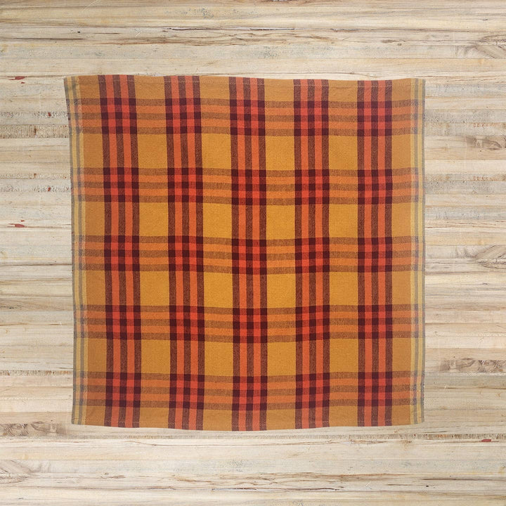 Waffle Plaid Napkin Pair - Naranja