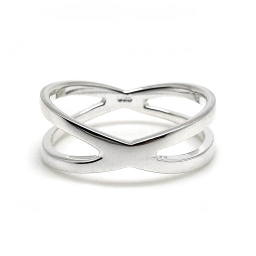 CRISS CROSS RING SILVER