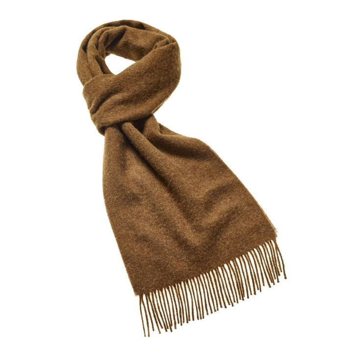 Plain Luxury Scarf 100% Lambswool Scarf Chocolate