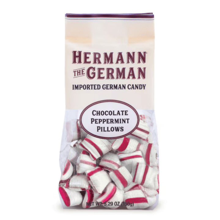 Chocolate Filled Peppermint Pillows Candy by Hermann the German