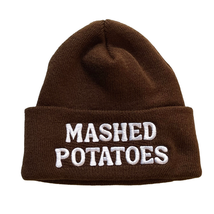 Mashed Potatoes Knit Beanie Hat