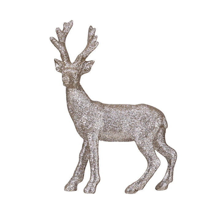 deer with antlers, silver