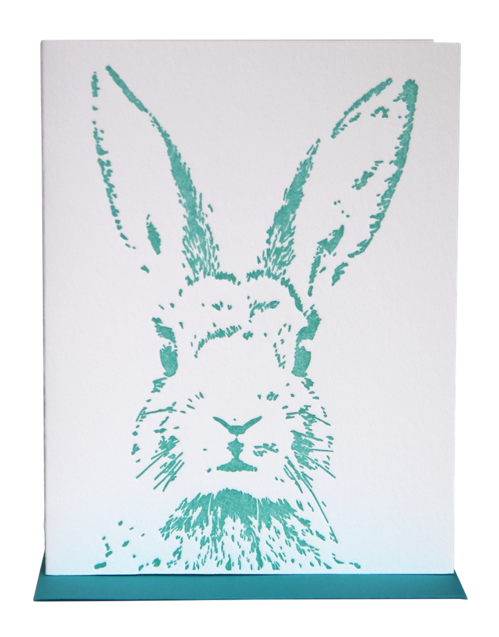 Turquoise Bunny Card