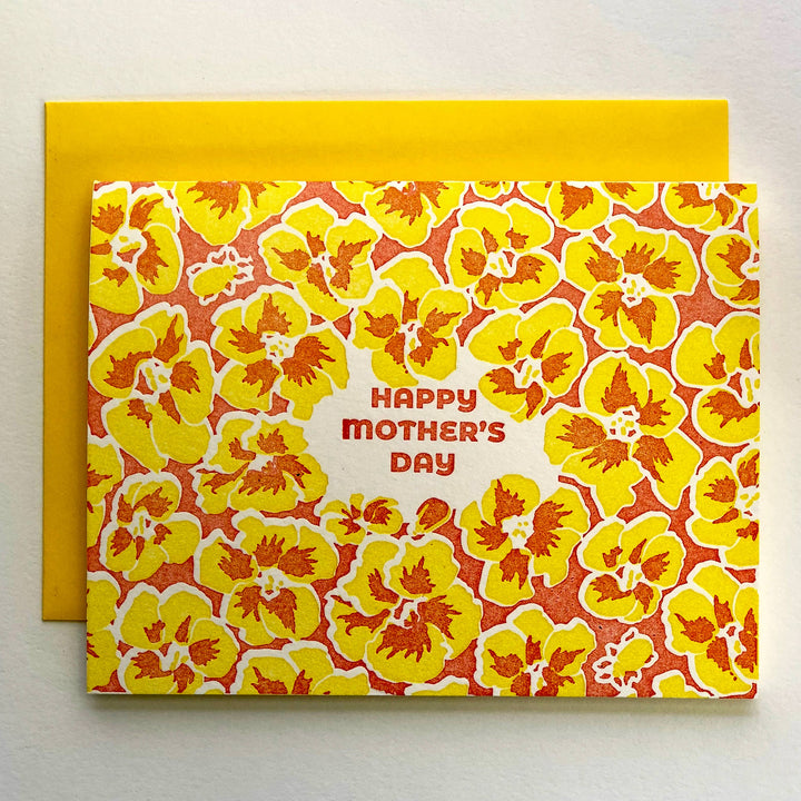 Mother's Day Yellow Nasturtiums Card