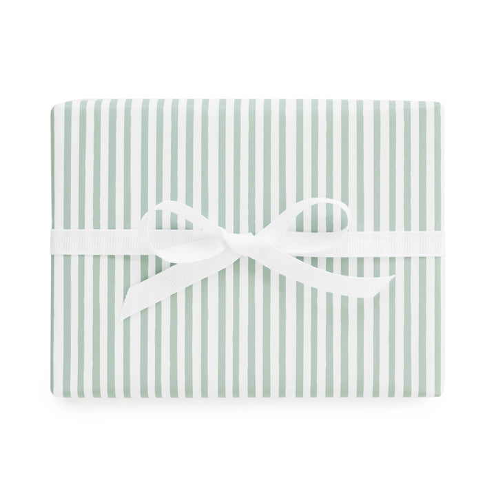 Green Painted Stripe, Wrapping Paper Roll