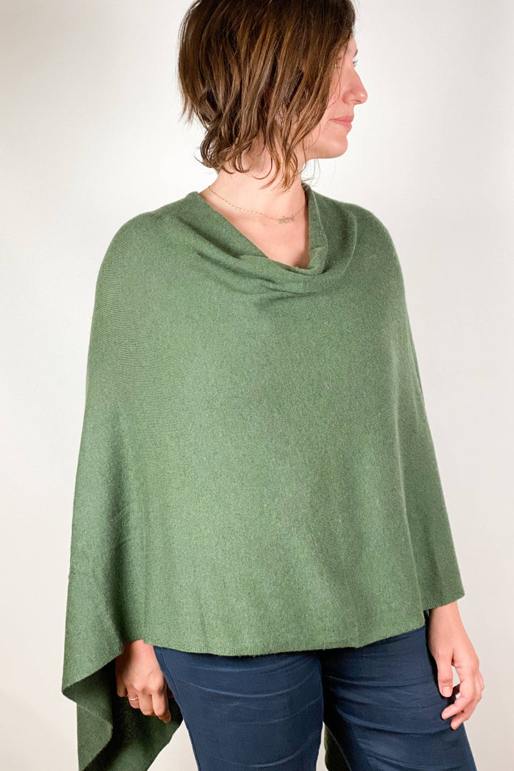 Cashmere Poncho Seaweed